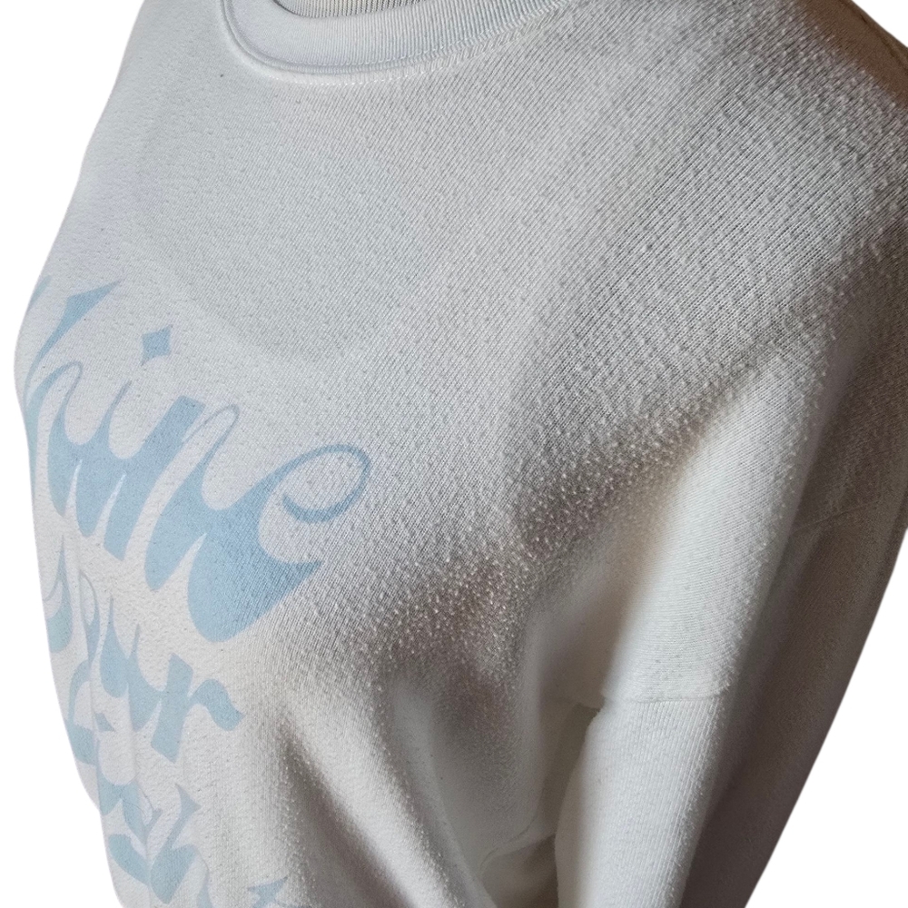 Spiritual Gangster Sweater Medium Shine Your Light White Ivory Blue - Picture 4 of 10
